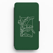 Green Leaf - Foliage Flip / Wallet Phone Case 1