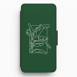 Green Leaf - Foliage Flip / Wallet Phone Case