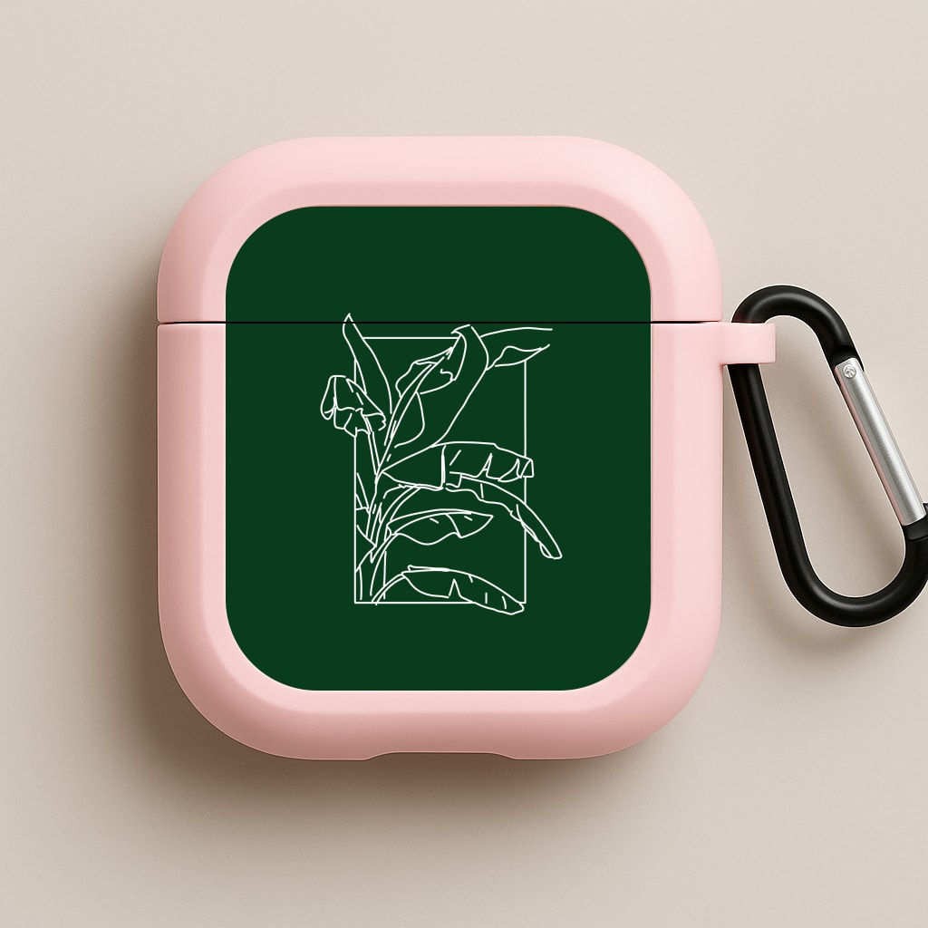 Green Leaf - Foliage Pink AirPods Case