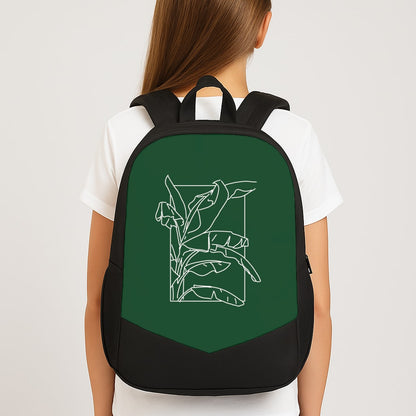 Green Leaf - Foliage Large School Bag