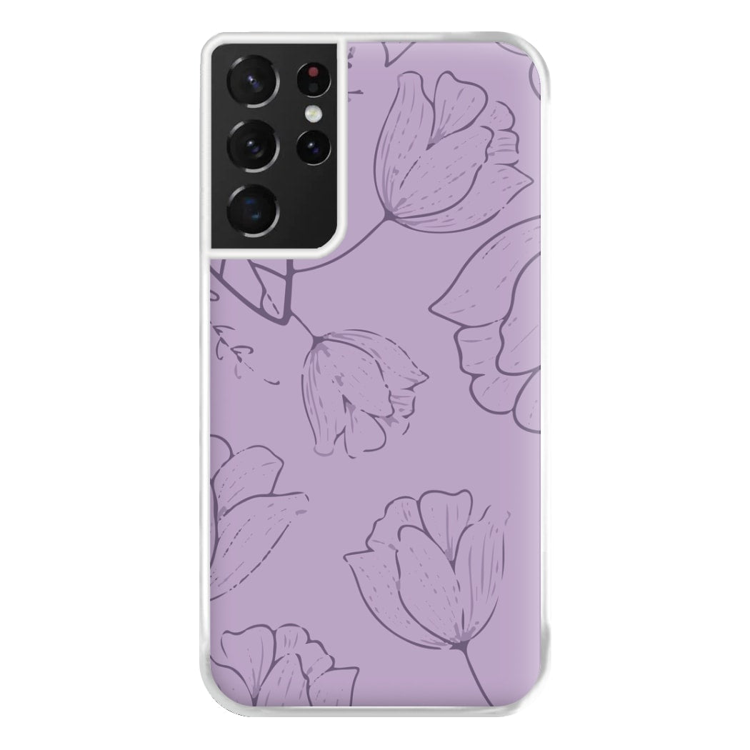 Tulips - Foliage Phone Case for Galaxy S21 Ultra