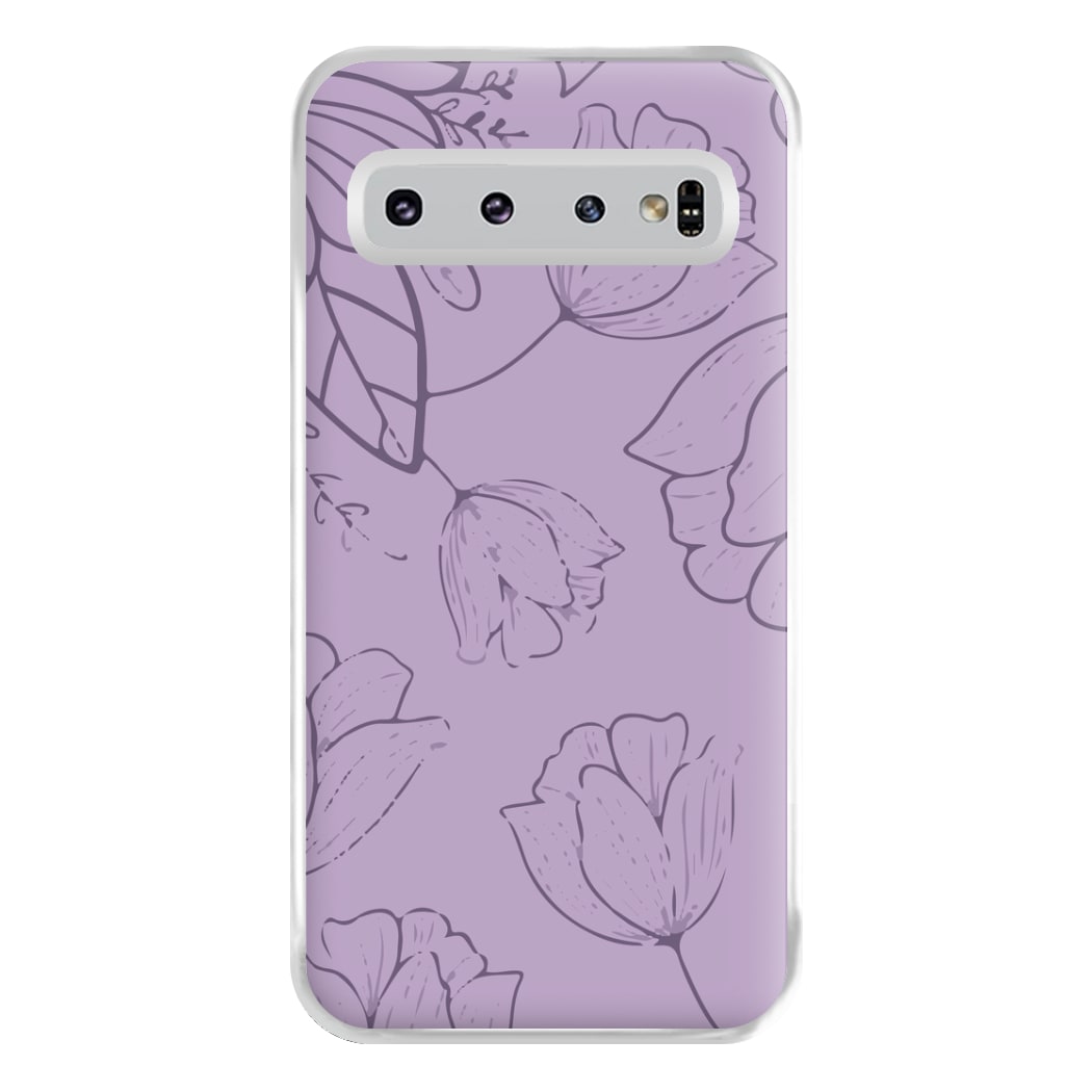 Tulips - Foliage Phone Case for Galaxy S10 Plus