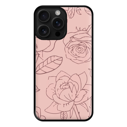 Roses - Foliage Phone Case for iPhone 16 Pro Max