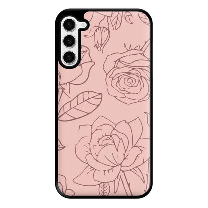 Roses - Foliage Phone Case for Galaxy S23 Plus