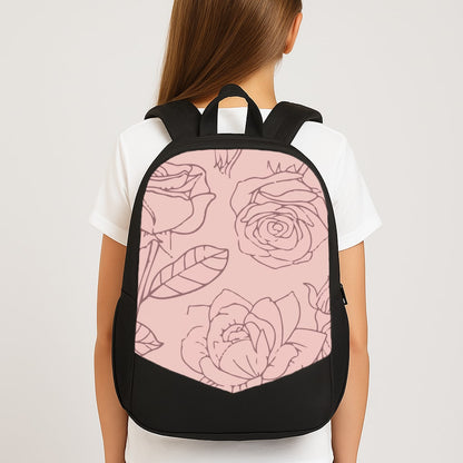 Roses - Foliage Large School Bag
