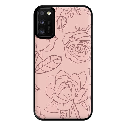 Roses - Foliage Phone Case for Galaxy A41