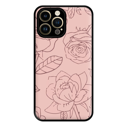 Roses - Foliage Phone Case for iPhone 14 Pro Max