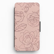 Roses - Foliage Flip / Wallet Phone Case 1