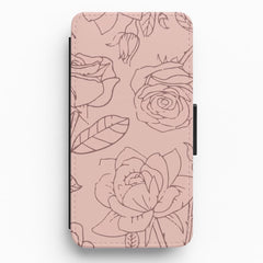 Roses - Foliage Flip / Wallet Phone Case