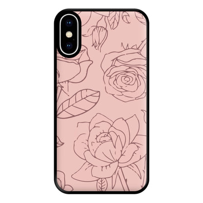 Roses - Foliage Phone Case for iPhone XS Max