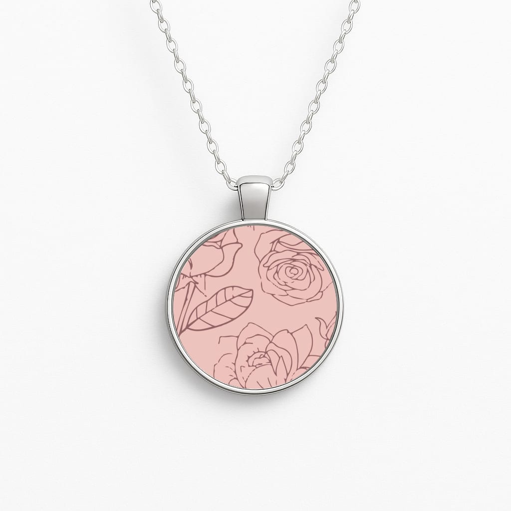 Roses - Foliage Circle Necklace