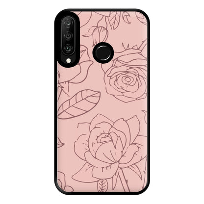 Roses - Foliage Phone Case for Huawei P30 Lite