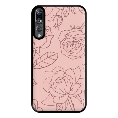 Roses - Foliage Phone Case for Huawei P20 Pro