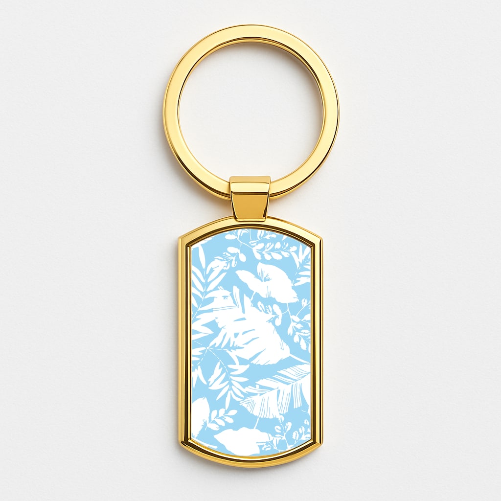 Leaf Pattern - Foliage Gold Keyring