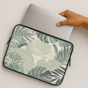 Green Leaf Pattern - Foliage Laptop Sleeve 2