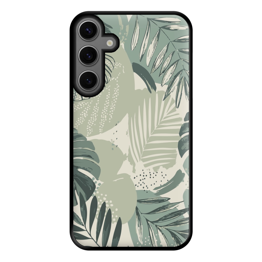 Green Leaf Pattern - Foliage Phone Case for Galaxy S23FE