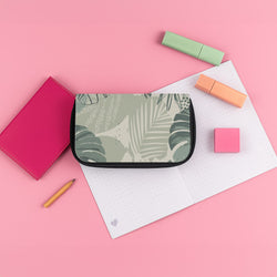 Green Leaf Pattern - Foliage Pencil Case