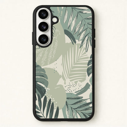 Green Leaf Pattern - Foliage Phone Case for Galaxy S26 Plus