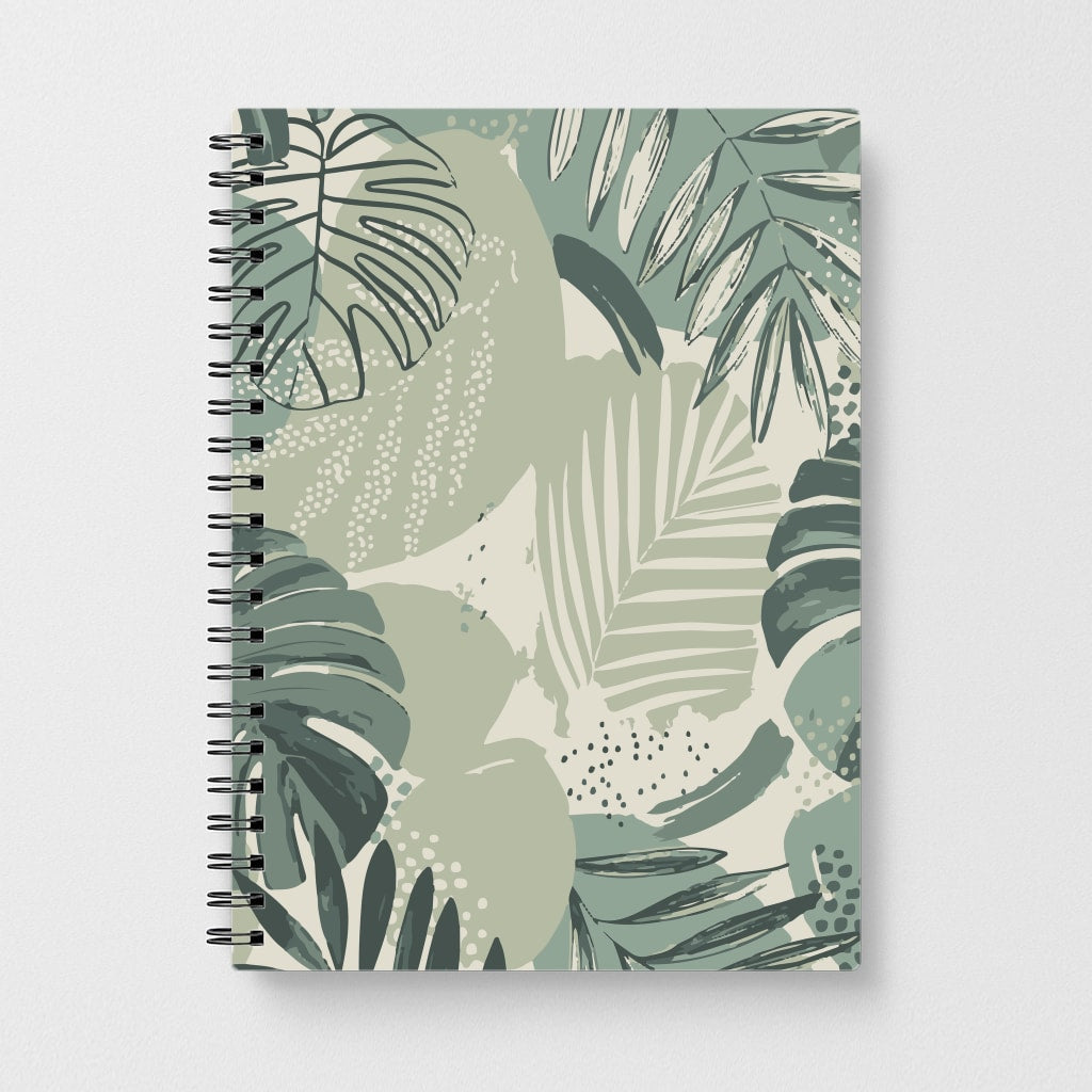 Green Leaf Pattern - Foliage Notebook