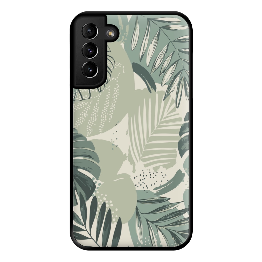 Green Leaf Pattern - Foliage Phone Case for Galaxy S21 Plus