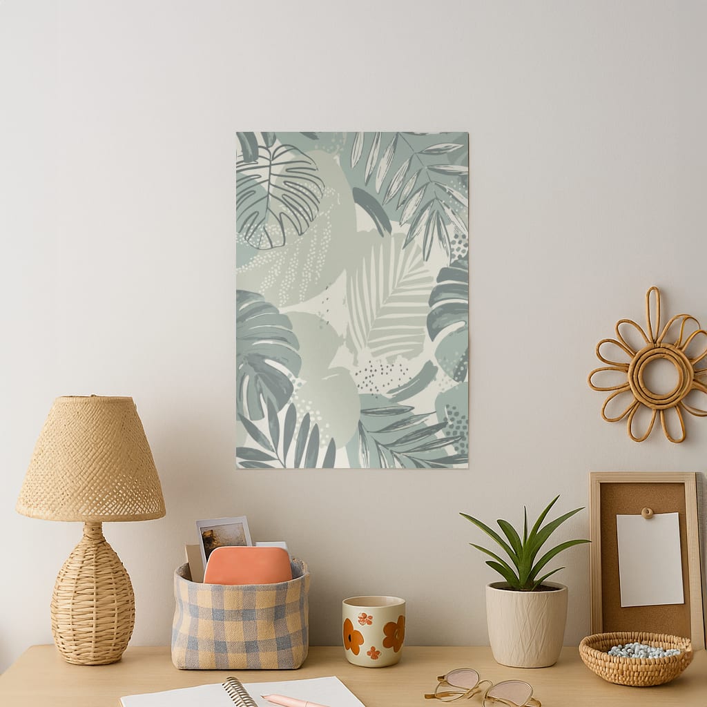 Green Leaf Pattern - Foliage Art Print