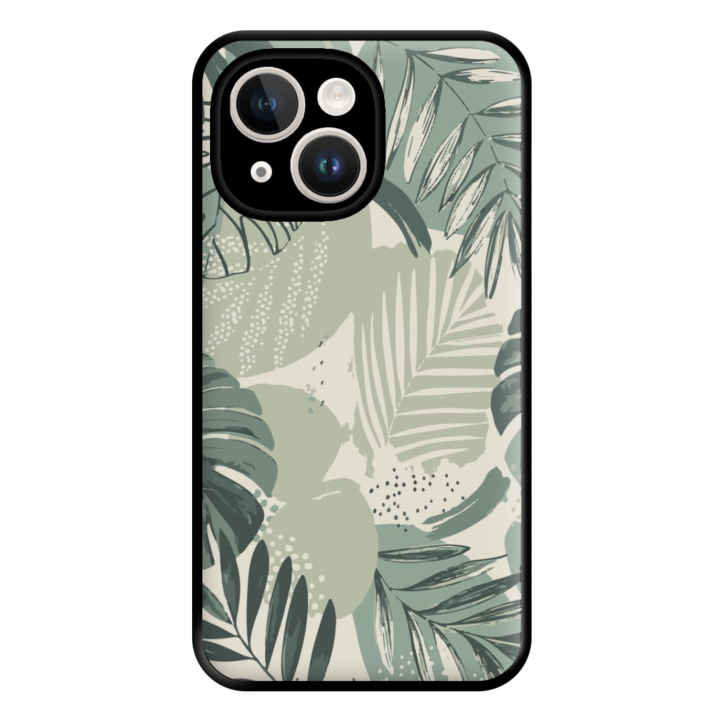 Green Leaf Pattern - Foliage Phone Case for iPhone 14 Plus