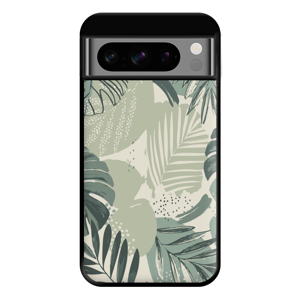 Green Leaf Pattern - Foliage Phone Case for Google Pixel 8 Pro