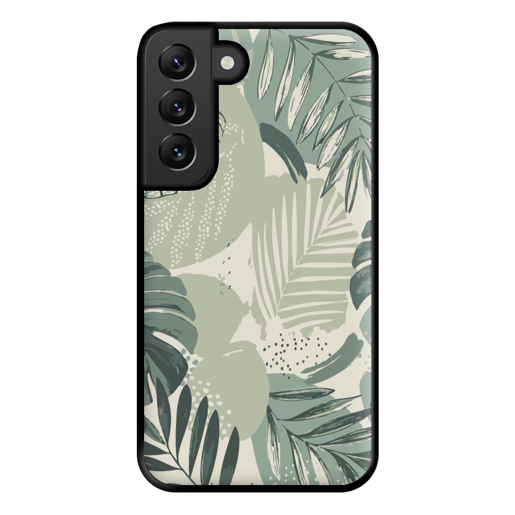 Green Leaf Pattern - Foliage Phone Case for Galaxy S22 Plus