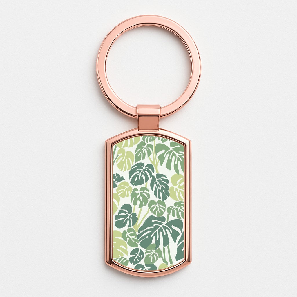 Palm - Foliage Rose Gold Keyring