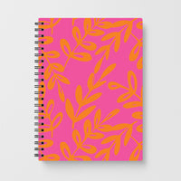 Pink & Orange Leaves - Foliage Notebook