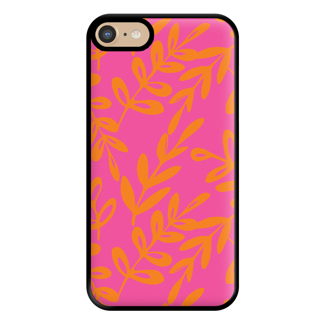 Pink & Orange Leaves - Foliage Phone Case for iPhone 6 / 7 / 8 / SE