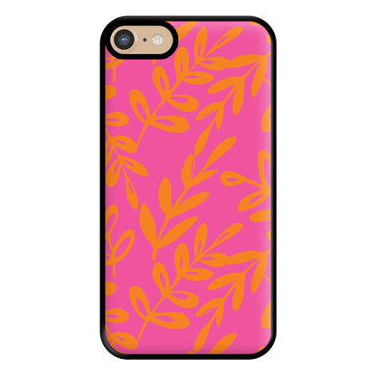 Pink & Orange Leaves - Foliage Phone Case for iPhone 6 / 7 / 8 / SE