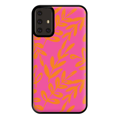 Pink & Orange Leaves - Foliage Phone Case for Galaxy A71