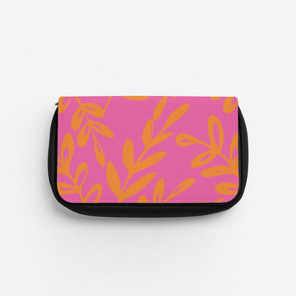 Pink & Orange Leaves - Foliage Pencil Case