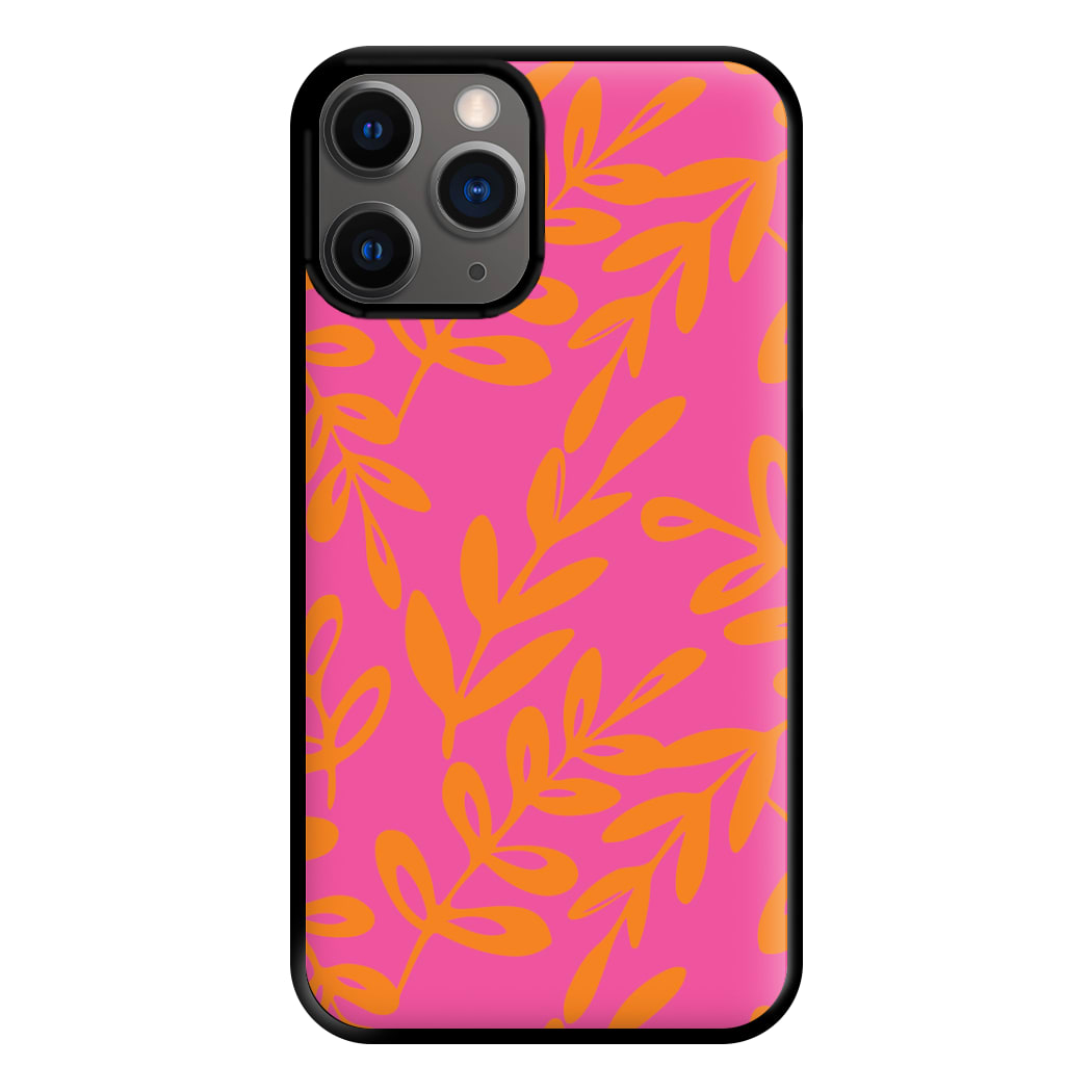 Pink & Orange Leaves - Foliage Phone Case for iPhone 12 Pro Max