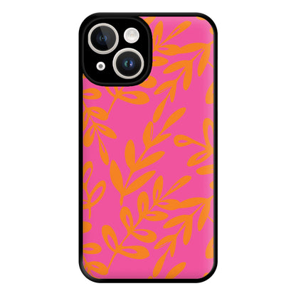 Pink & Orange Leaves - Foliage Phone Case for iPhone 14