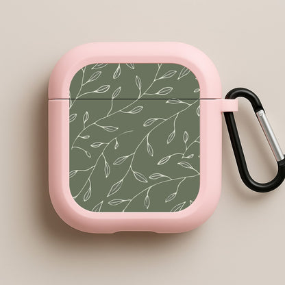 Thin Leaves - Foliage Pink AirPods Case