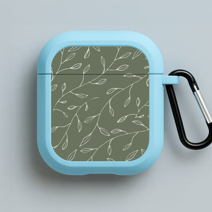 Thin Leaves - Foliage Blue AirPods Case