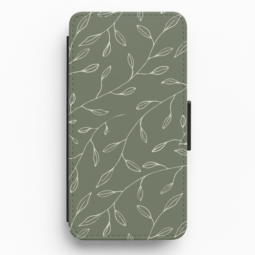 Thin Leaves - Foliage Flip / Wallet Phone Case