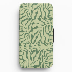 Light Green Leaf - Foliage Flip / Wallet Phone Case