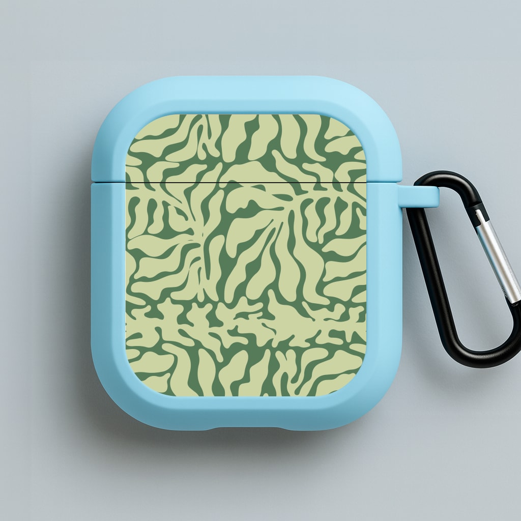 Light Green Leaf - Foliage Blue AirPods Case