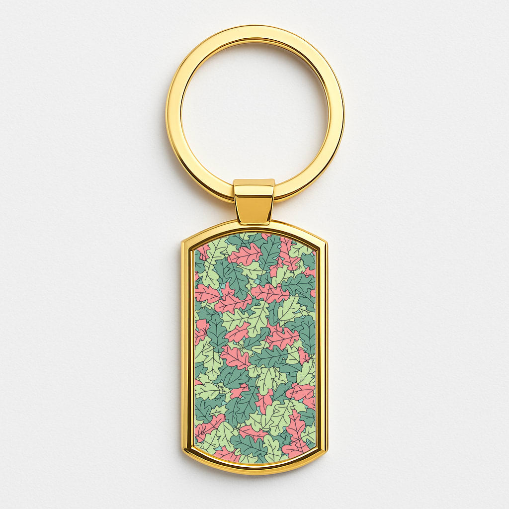Leaves - Foliage Gold Keyring