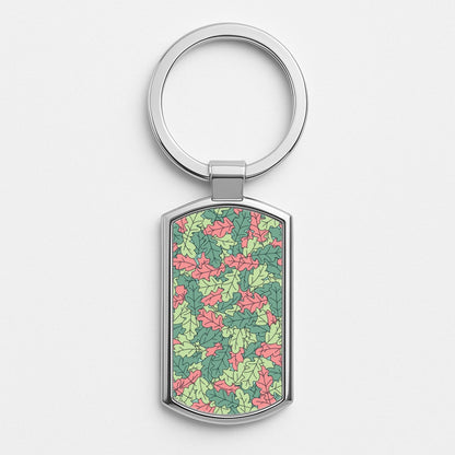 Leaves - Foliage Silver Keyring