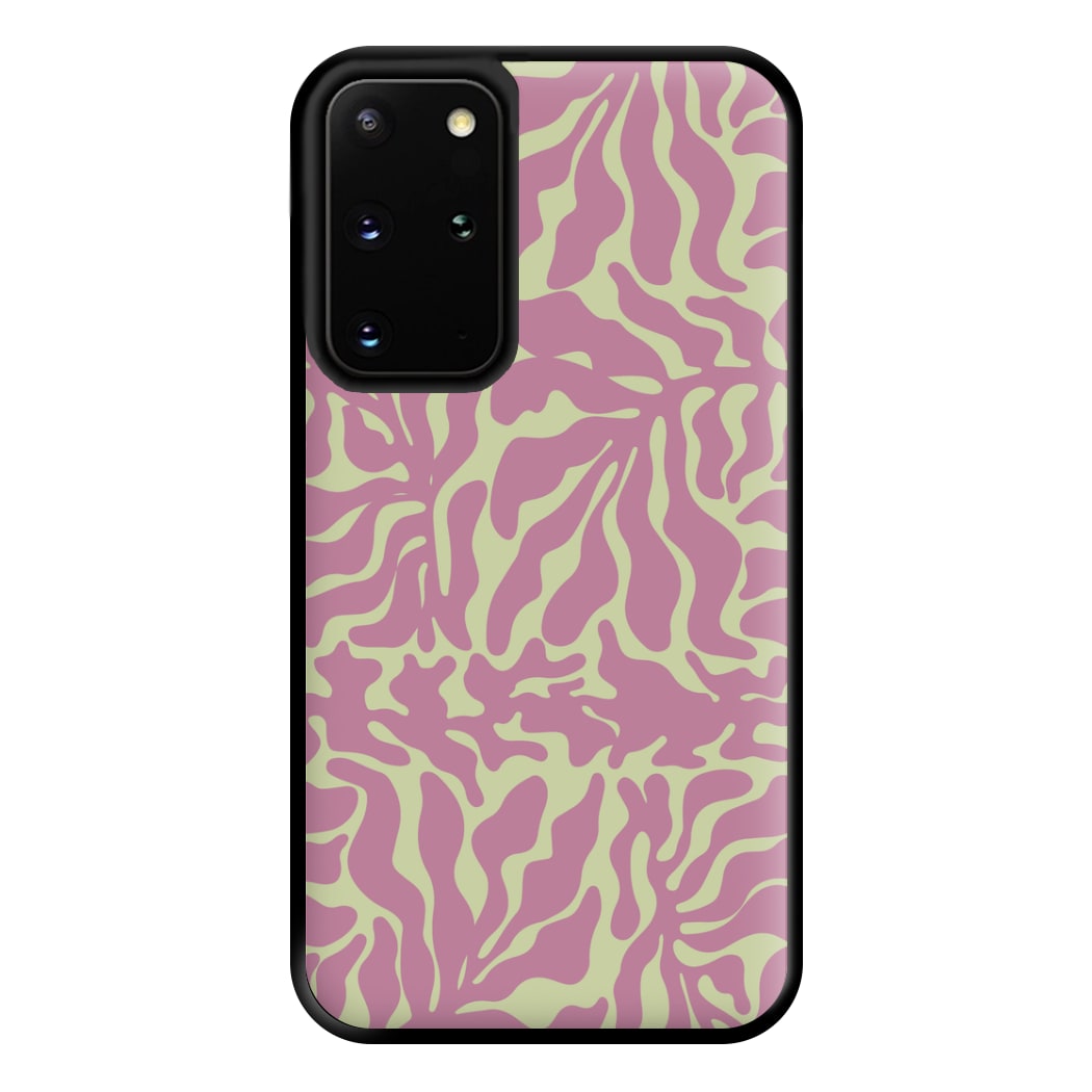 Pink Leaves - Foliage Phone Case for Galaxy S20 Plus