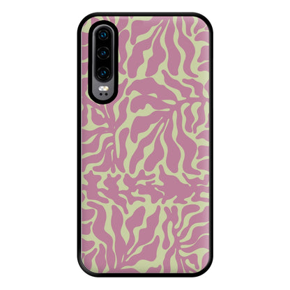 Pink Leaves - Foliage Phone Case for Huawei P30