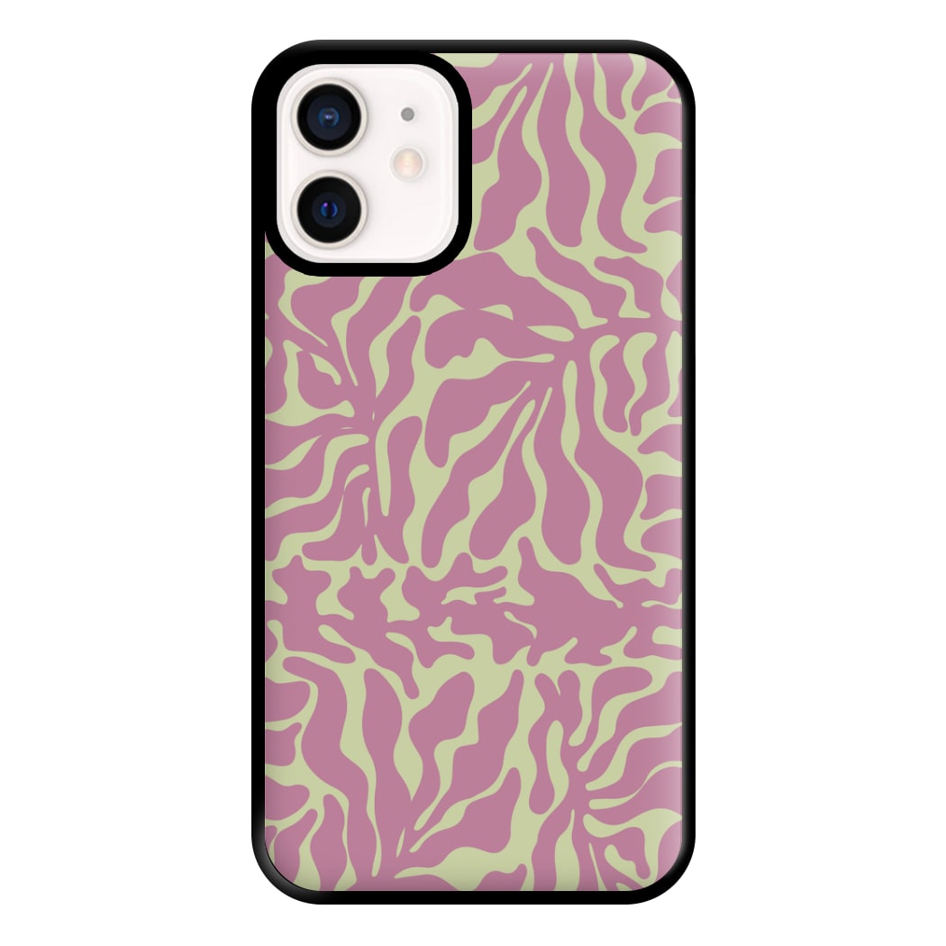 Pink Leaves - Foliage Phone Case for iPhone 12 Mini