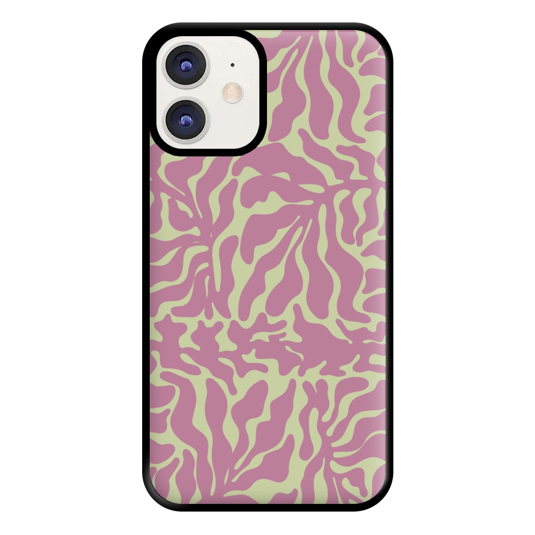 Pink Leaves - Foliage Phone Case for iPhone 12 / 12 Pro