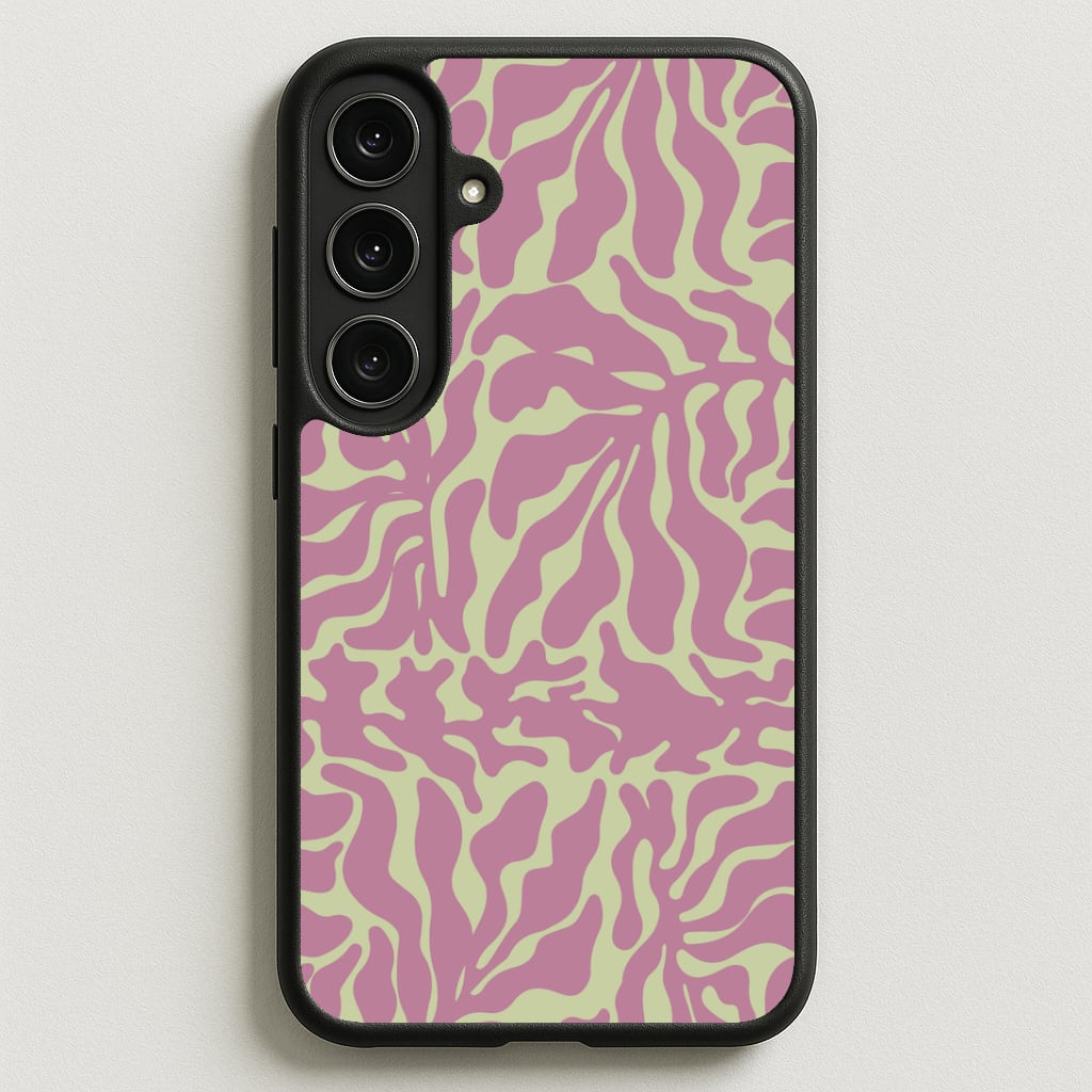 Pink Leaves - Foliage Phone Case for Galaxy S25FE