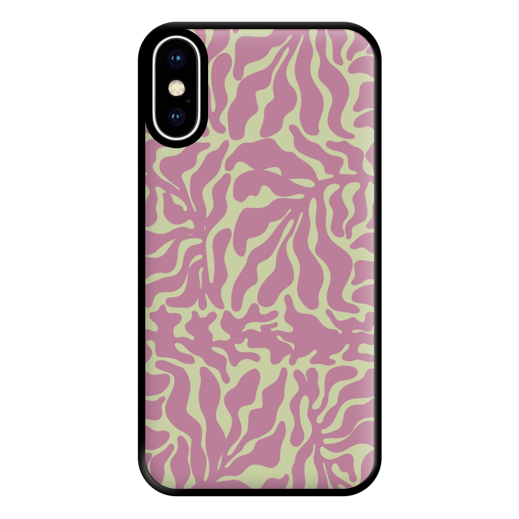 Pink Leaves - Foliage Phone Case for iPhone XS Max