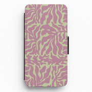 Pink Leaves - Foliage Flip / Wallet Phone Case 1